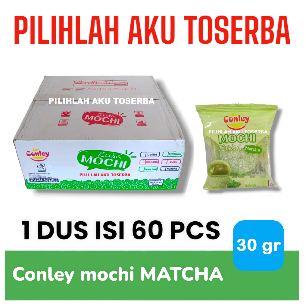 

Conley MOCHI Rasa MATCHA - ( HARGA 1 DUS )