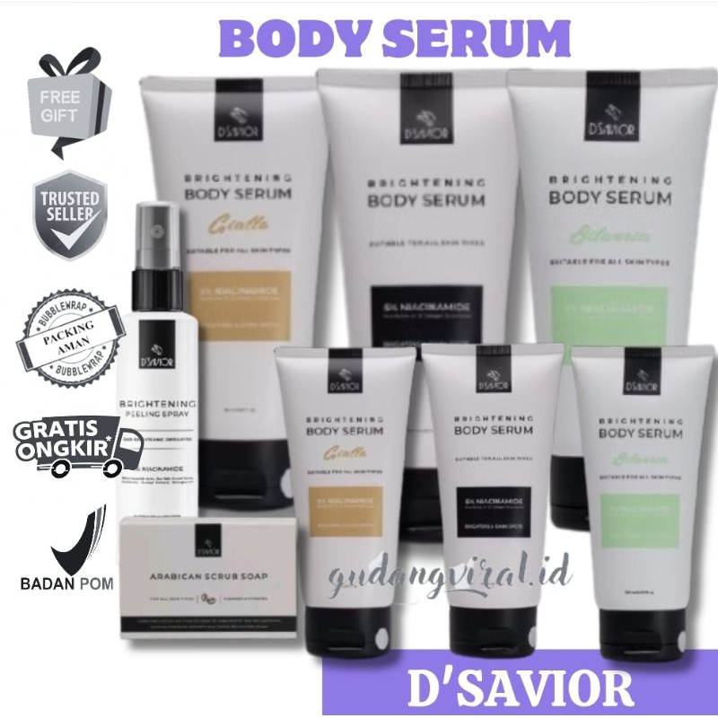 ❤️GV❤️ D’SAVIOR BRIGHTENING BODY SERUM LOTION PEMUTIH DARK SPOT SOLUTION D’SAVIOR