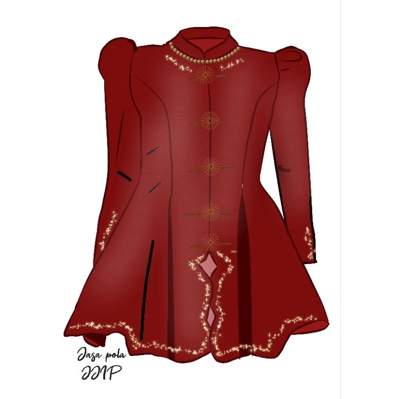 pola instan kebaya wanita pias  pola instan baju atasan wanita dewasapola jiplak kebaya modern lenga