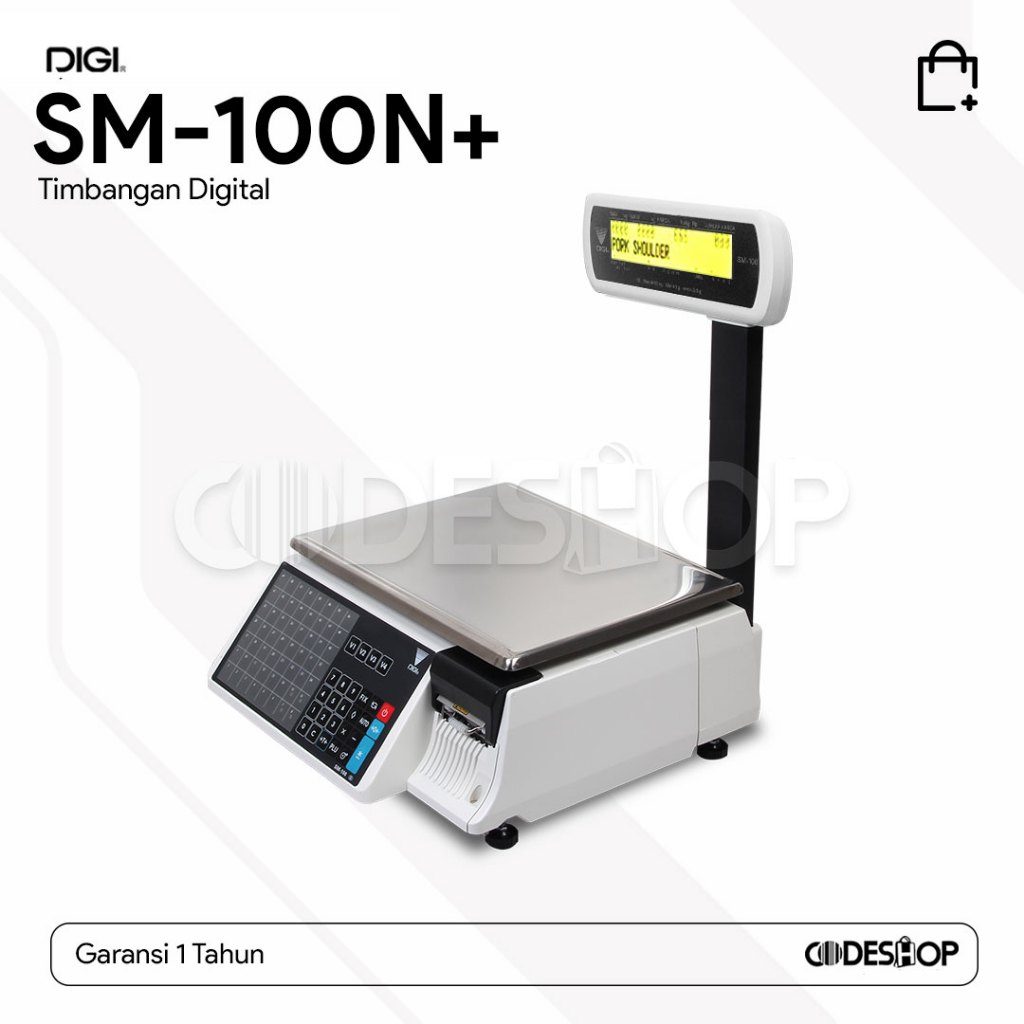 Timbangan Digital DIGI SM100N Plus Cetak Label Barcode SM 100 N Timbang Buah Sayur SM 100N
