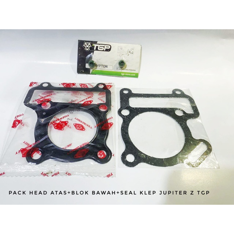 PACKING HEAD ATAS DAN PACKING BLOK BAWAH JUPITER Z SET SEAL KLEP BATANG 4,5MM TGP BOYRENK RACING