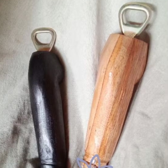 pembuka botol kayu .open botol motif unik khas bali ukuran 25cm