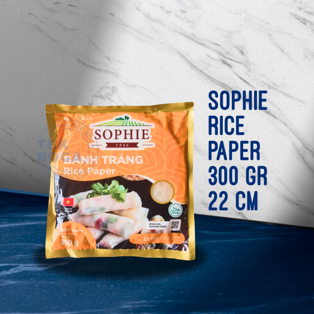 

Sophie Rice Paper ( 300 gr / 22 cm ) Banh Trang Kulit Lumpia Kertas Nasi