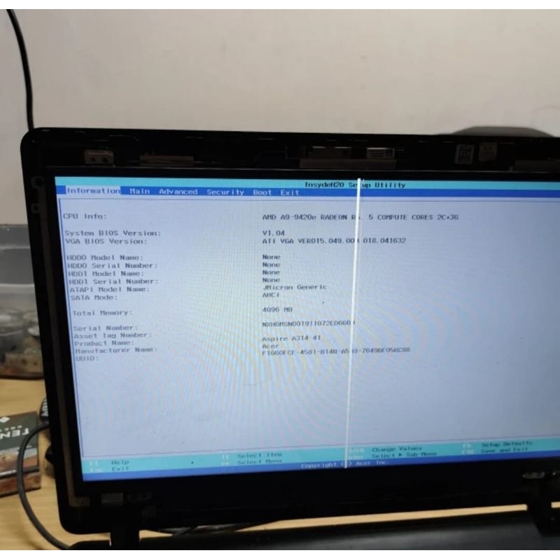 Motherboard Mainboard Mobo Laptop Acer A314 A314-41