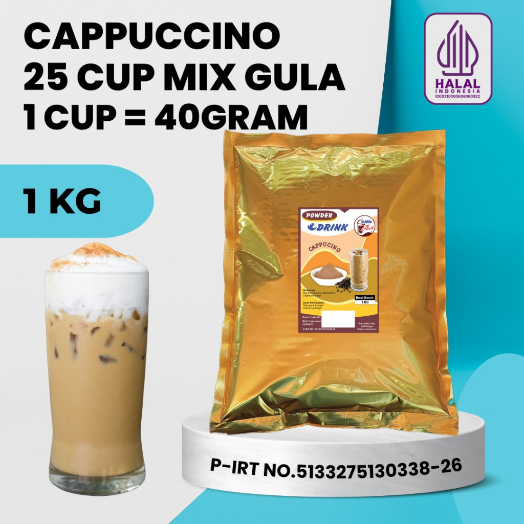 

CAPPUCINO 1 KG - Bubuk Minuman Rasa Capucino / Powder Drink Coffee