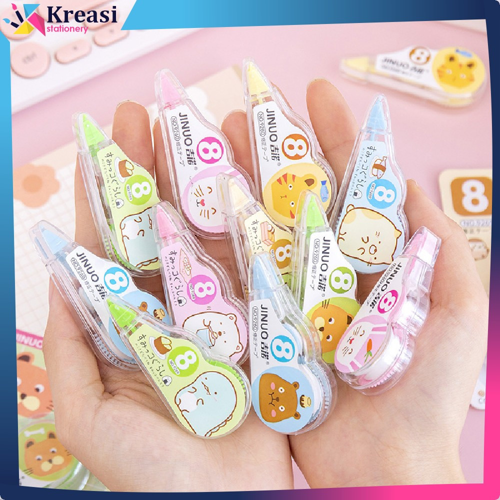 

Tipex Roll Kertas Perlengkapan Anak Sekolah Karakter Hewan / Tipe-X Kertas Mini Lucu / Correction Tape Students Pita Koreksi Import Kreasi Stationery A75