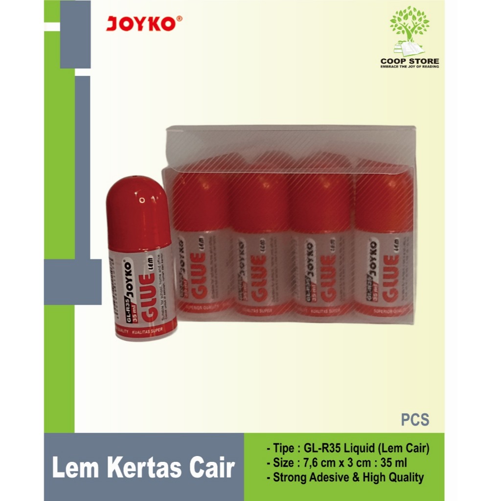 

Lem Kertas Joyko Glue GL-R35 Cair (pcs)