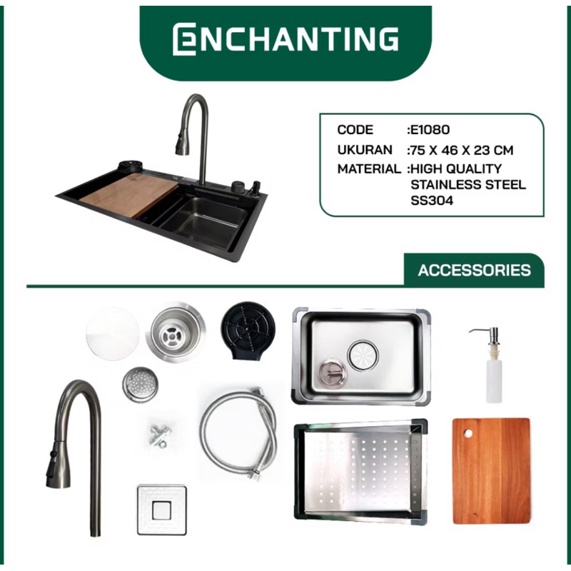 Kitchen Sink Dapur / Bak Cuci Piring Europe Enchanting E1080