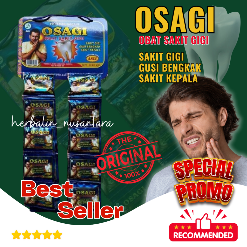 

Kapsul Osagi Sakit Gigi 100% Original 20 Sachet