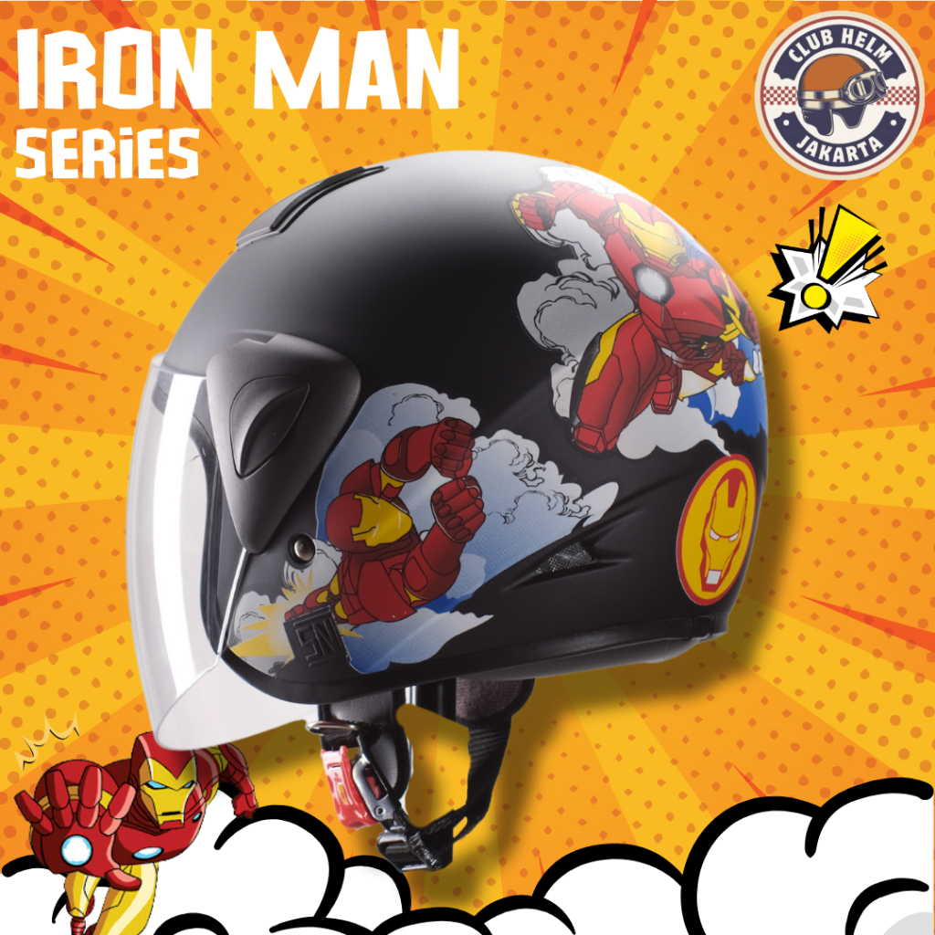 Helm Anak SNI KARAKTER IRON MAN IRONMAN LAKI LAKI PEREMPUAN LUCU UNIK 1 2 3 4 5 6 7 8 9 10 TAHUN
