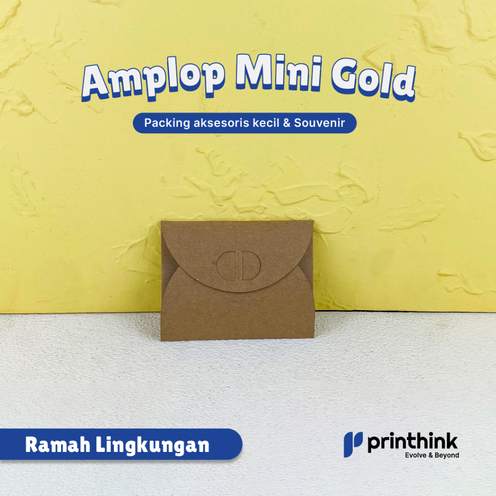 

Amplop Mini Gold (8,5 x 15 cm) / Amplop Souvenir - Kraft 275gsm
