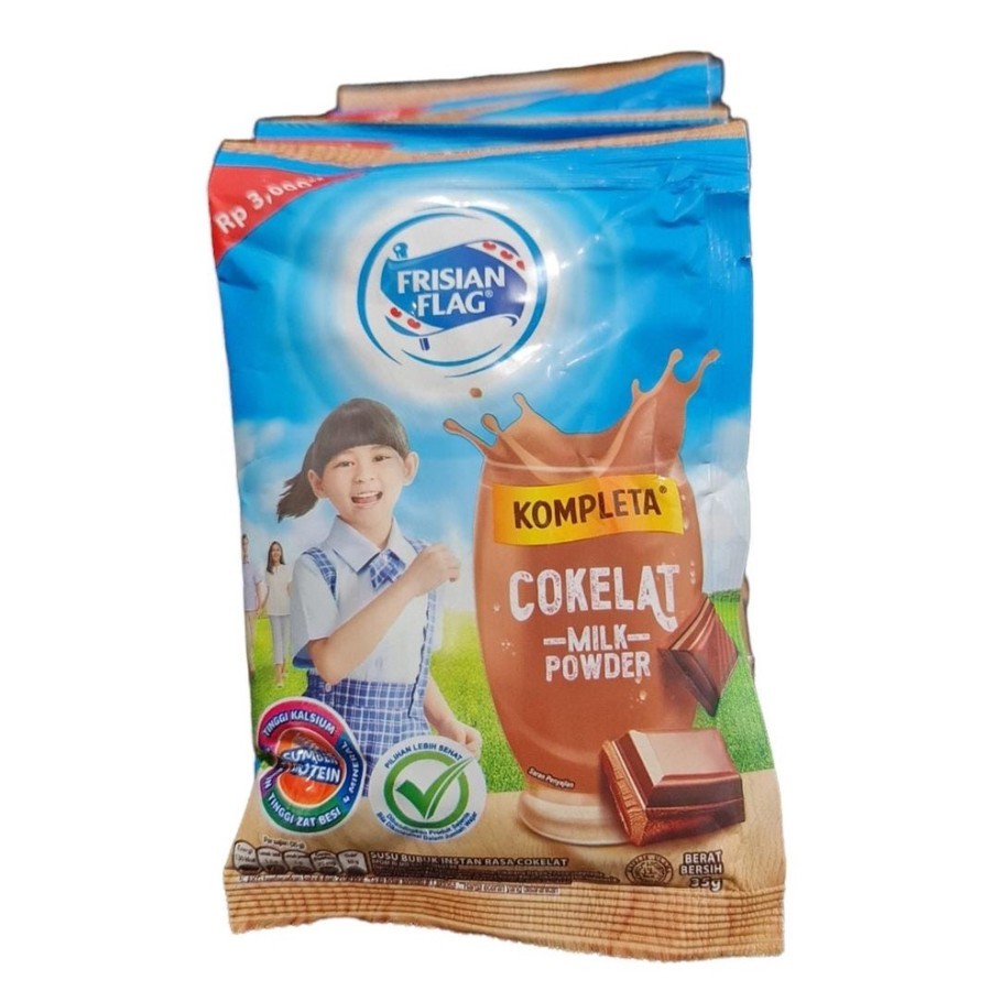 

FRISIAN FLAG KOMPLETA SUSU BUBUK SACHET 35GR ISI 10 PCS - RASA COKLAT