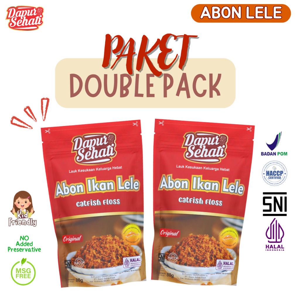 

Double Pack - Abon Ikan Lele Dapur Sehati 100% Dari Ikan Lele