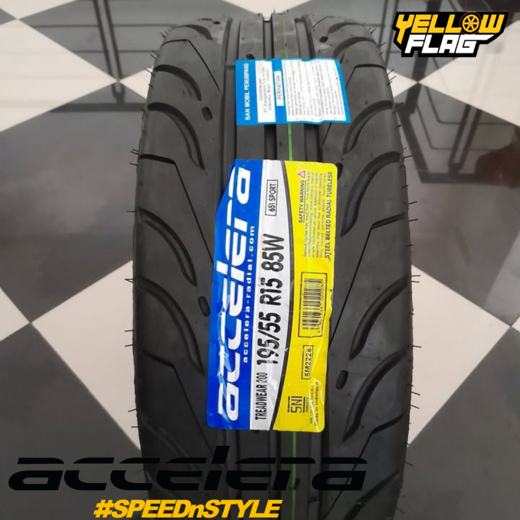 Ban Mobil Semislick Ring 15 195/55 Merk Accelera 651 Sport TW200 195 55 R15 Brio Agya Mirage