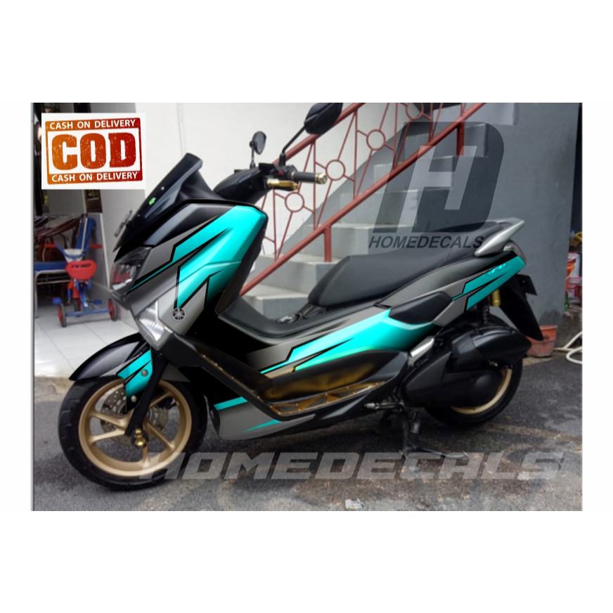 sticker decal  nmax old motif simple free tambah nama