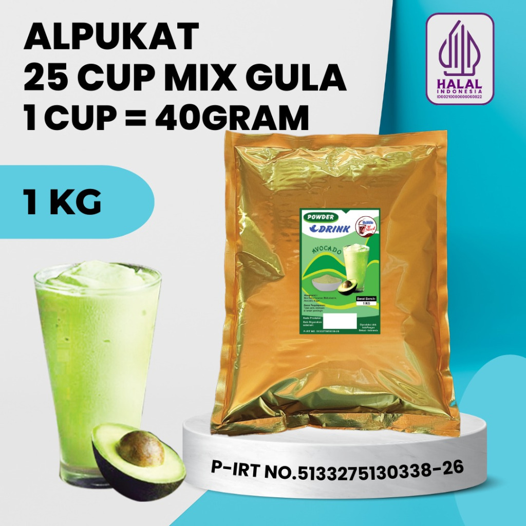 

Powder AVOCADO 1 KG - Bubuk Minuman Rasa Alpukat / Powder Bubble Drink