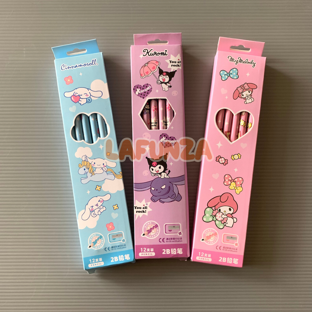 

Pensil Sanrio 12pcs Cinnamoroll My Melody Kuromi