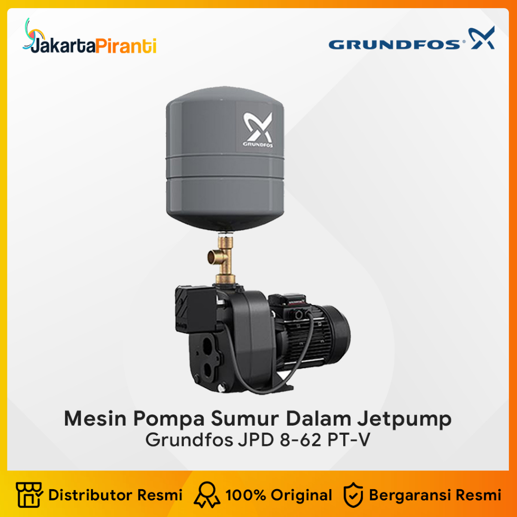 Mesin Pompa Air Sumur Dalam Jetpump Grundfos JPD 8-62 PT / JD Basic 7