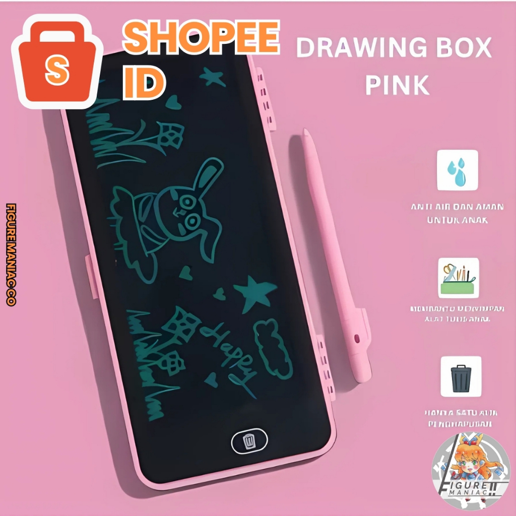 

Asmara Home [Fm] - Lcd Drawing Pen Case 2 In 1 / Kotak Pensil Anak Dengan Digital Pad Yang Dapat