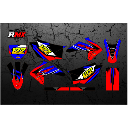 DECAL CRF 230 FULLBODY (007) DEKAL STIKER CRF 230 F 150F 230F 2015 2016 2017 2018 2019 2020 2021 202