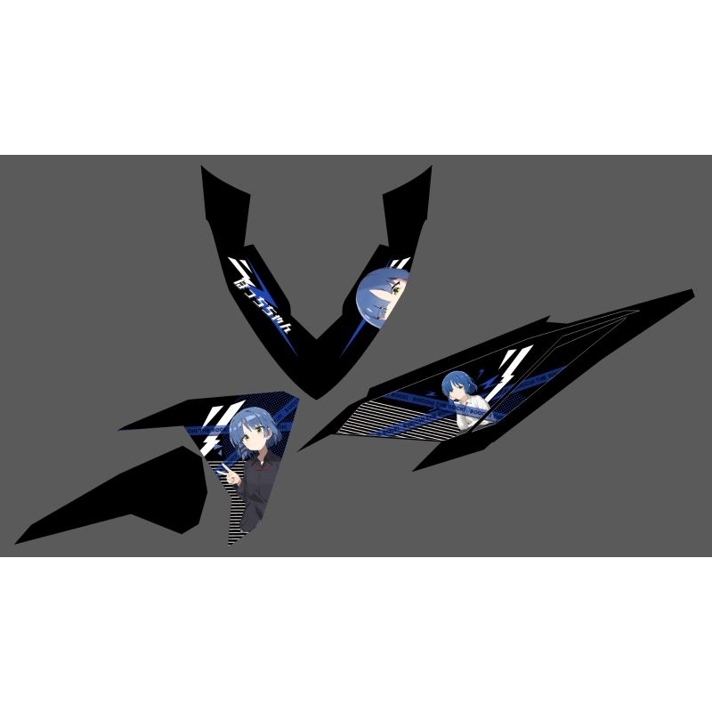 Striping Sticker Transparan Honda Vario Led old 125/150 Copy Desaign Anime Terbaru