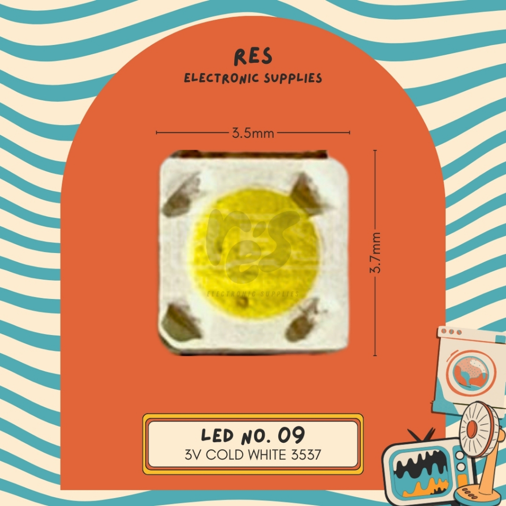 〚RES〛Sparepart Lampu LED Backlight Samsung SMD 3V 3 Volt 3Volt 3537 No. 09