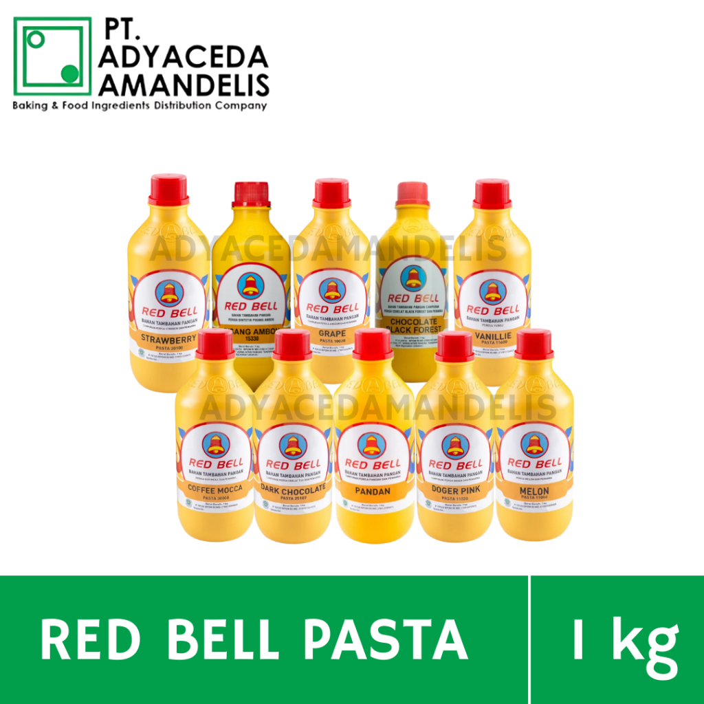 

Red Bell Pasta 1 kg Pewarna Makanan Pewarna minuman Bermacam Varian