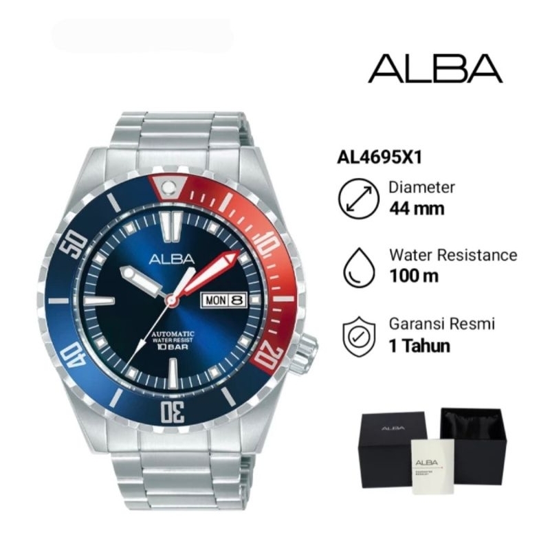 Jam Tangan Pria Alba Automatic AL4695X1 Original Garansi Resmi