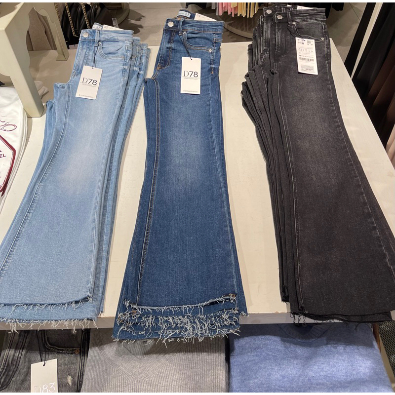 Jeans Crop Flare Stradivarius Women Jastip (jasa titip)