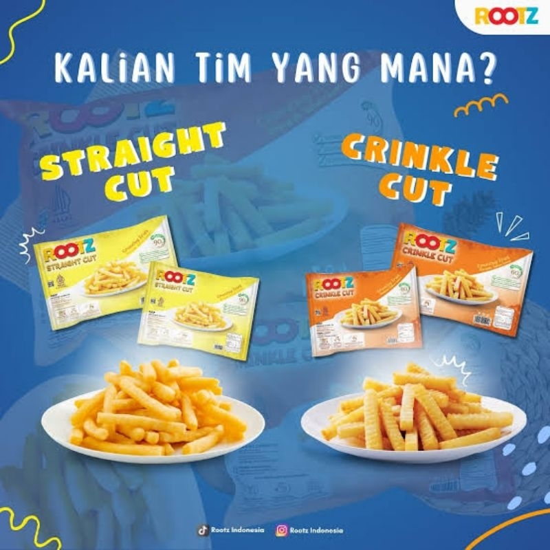 

Rootz Straight Cut/Crinckle Cut 400 gram