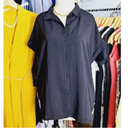 Atasan Wanita Blouse Hitam Polos