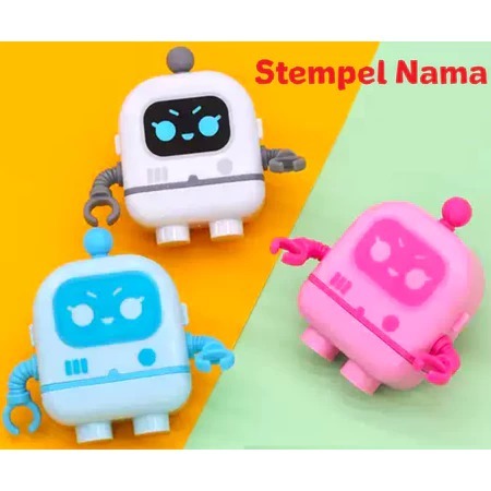 

Stamp KAIN (Baju) Custom stamp gantungan tali / stempel KAIN nama Karakter Robot