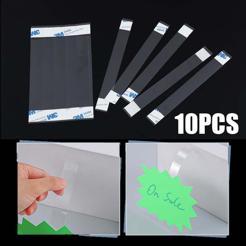 100pcs Mika Label Harga Rak Label Harga Display Price Tag Mika Pvc Wobbler Promosi