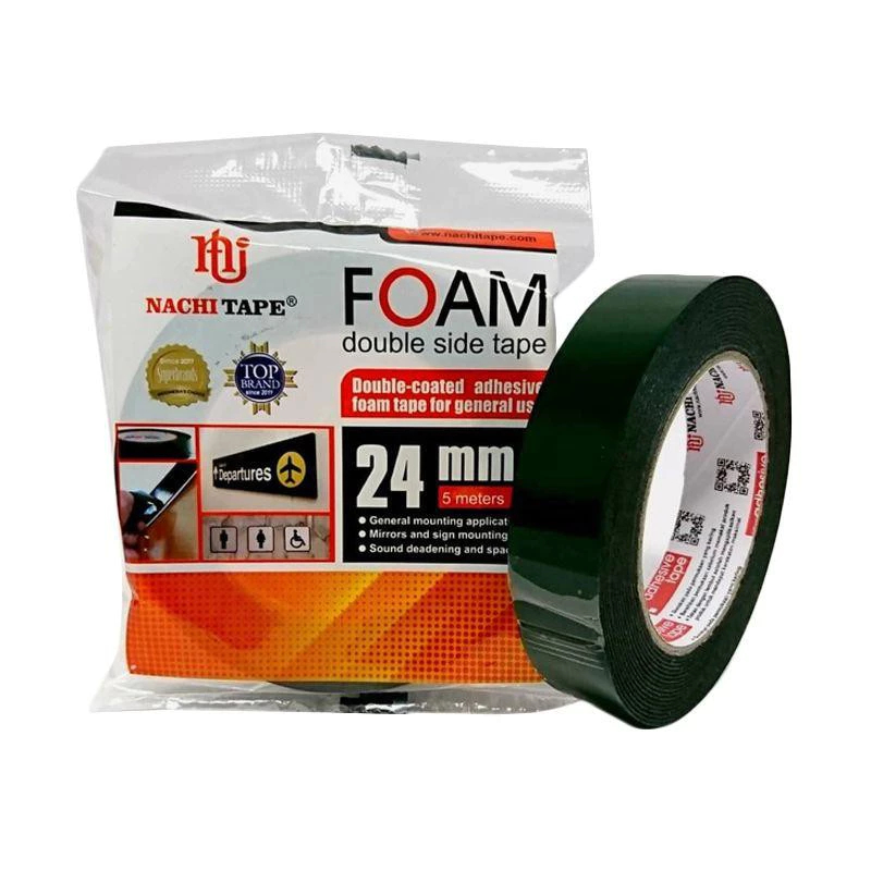 

Double Tape Foam NACHI 1" Busa / Isolasi Double Tape Spons Hijau 24mm x 5 Meter