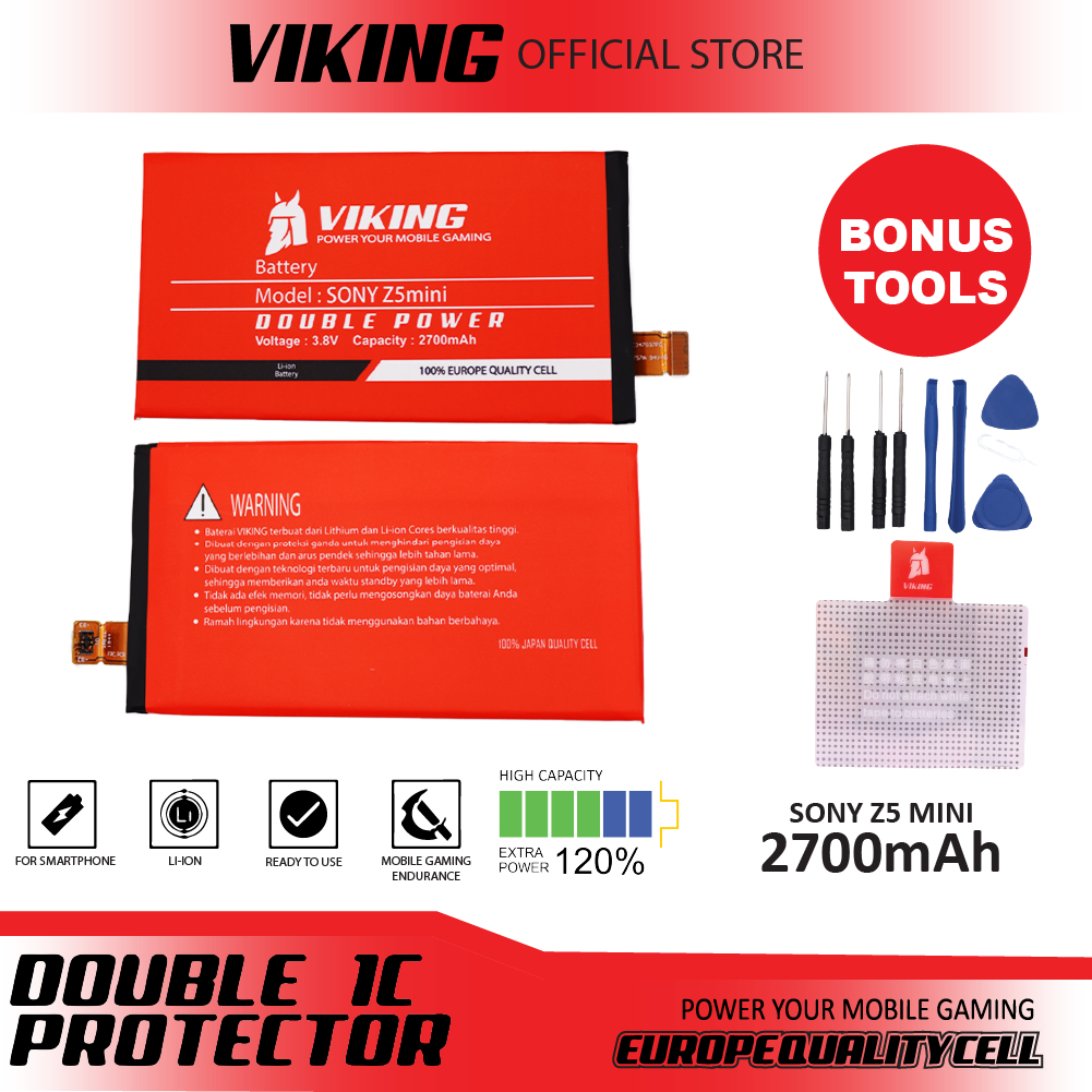 VIKING Baterai Sony Xperia Z5 Compact - Z5 Mini Double Power