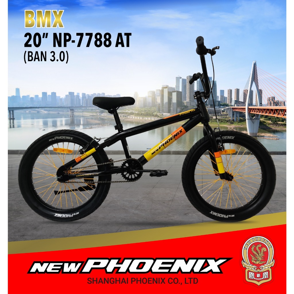 Sepeda Anak Laki BMX PHOENIX NP 7788 AT 20 Inch Ban 3.0 Usia 8-10 Tahun