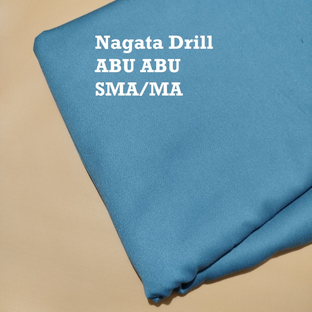 Nagata Drill Abu Abu SMA Lebar 150 Kain Seragam Sekolah Kain Celana SMA Kain Celana Abu Abu Kain Sek