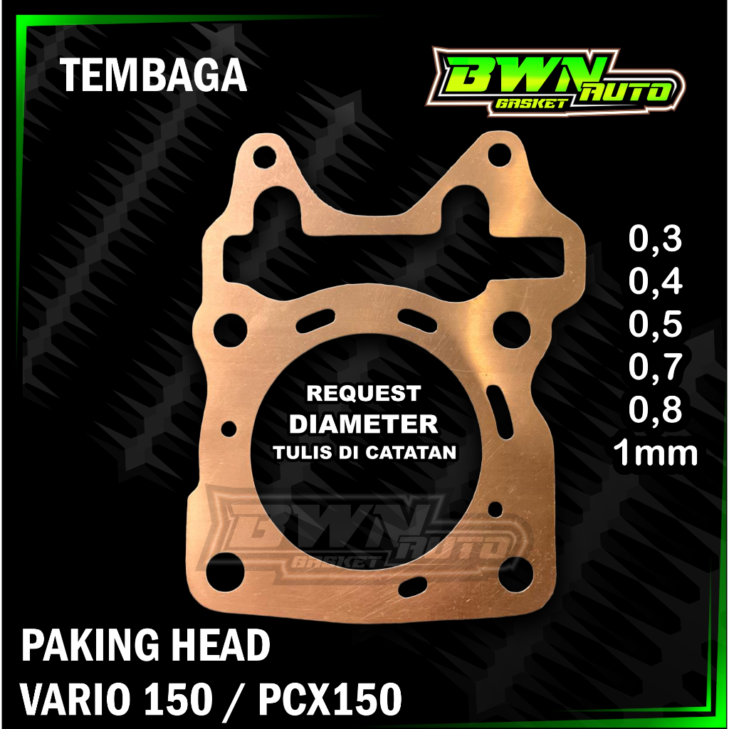 Paking Head Tembaga VARIO 150/PCX 150/ Gasket perpak Head vario150fi/vario150/PCX 150 STD BWN GASKET