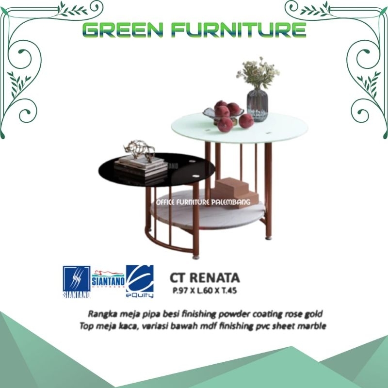 meja sofa siantano CT RENATA meja tamu coffe table meja kaca meja sofa minimalis