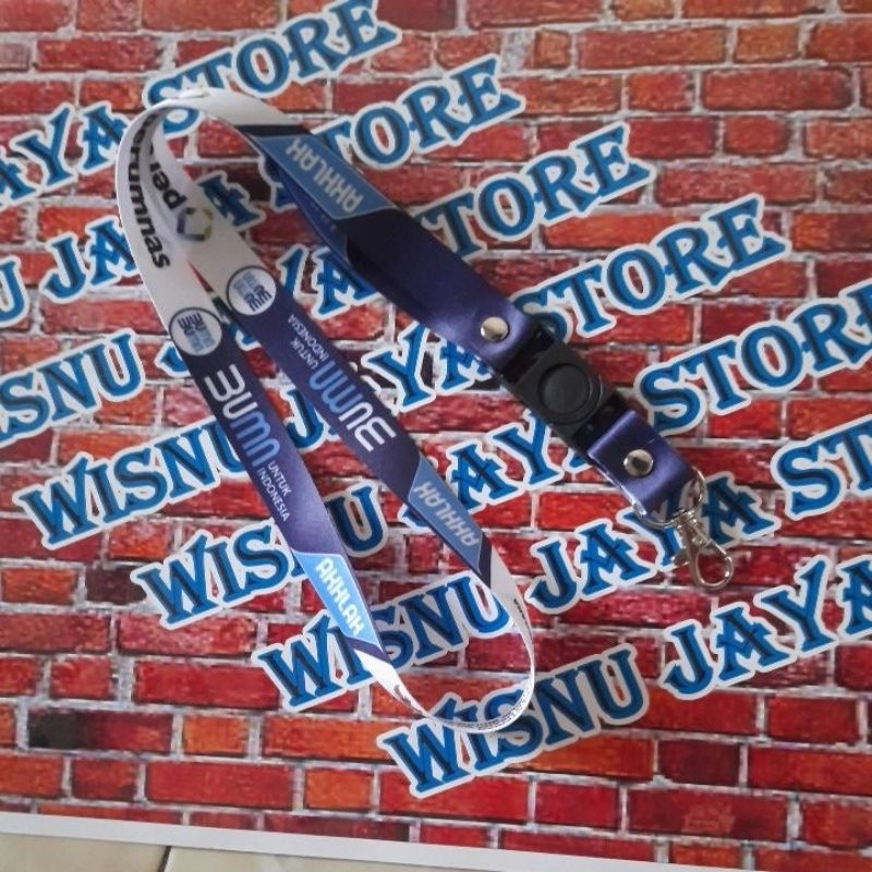 

lanyard tali idcard layer PERUMNAS biru putih terbaru