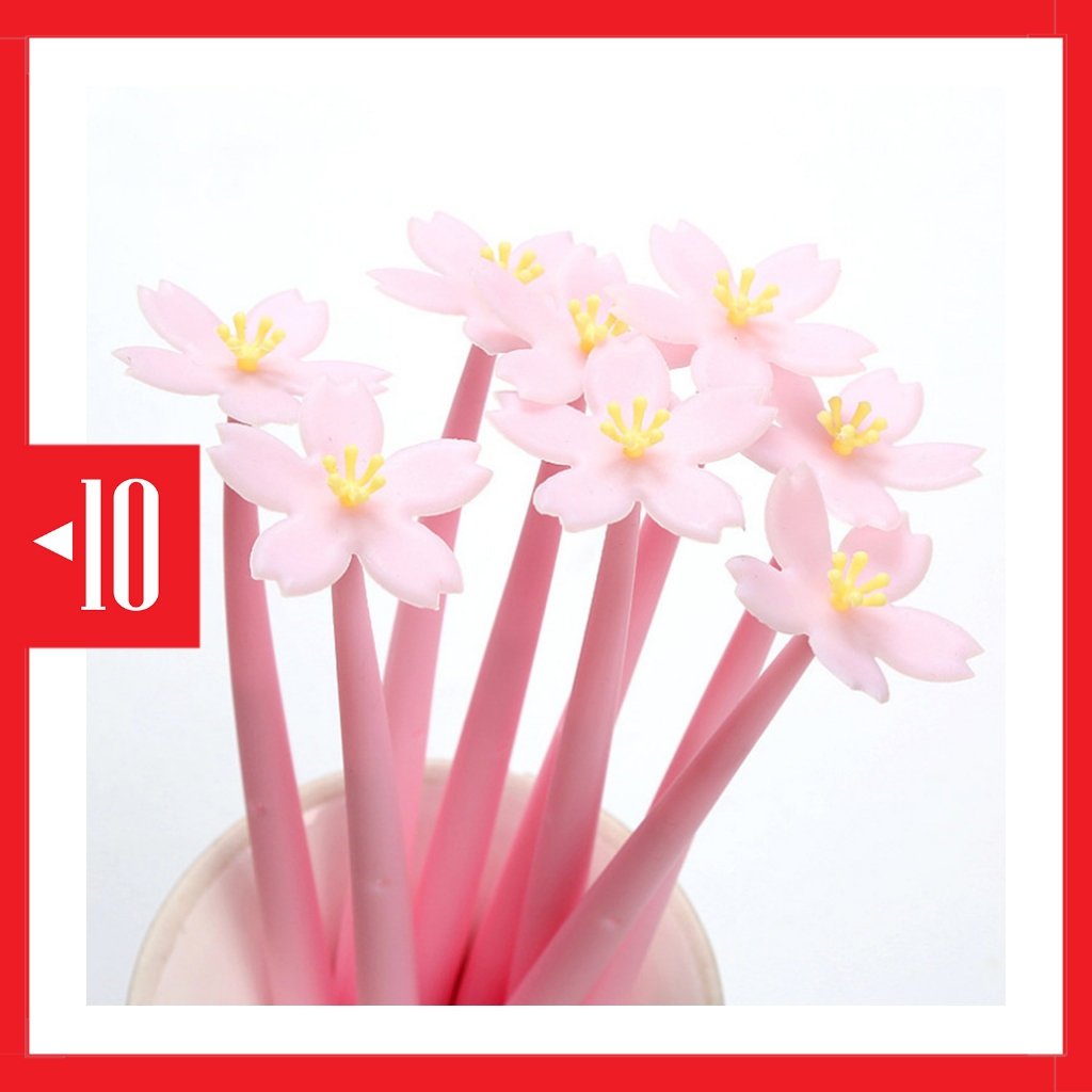 

PP26 pulpen gel karakter 0.5mm bunga sakura cherry blossom pen alat tulis sekolah