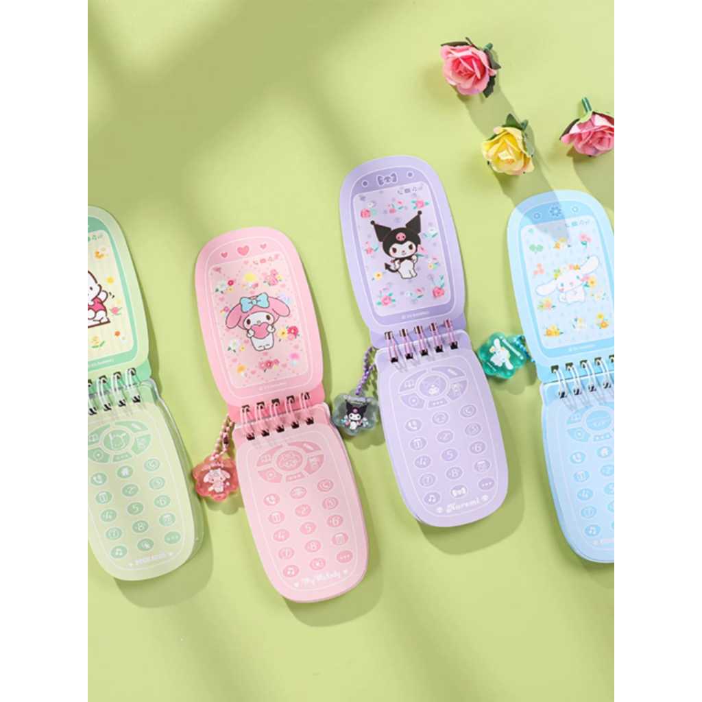 

Memo Buku Catat Kecil Gantungan Bentuk Handphone Sanrio Ori