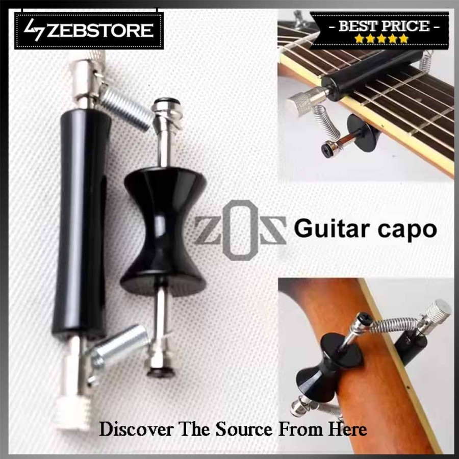 Capo Penjepit Fret Glider Sliding Rolling Carbon Guitar Acoustic Metal