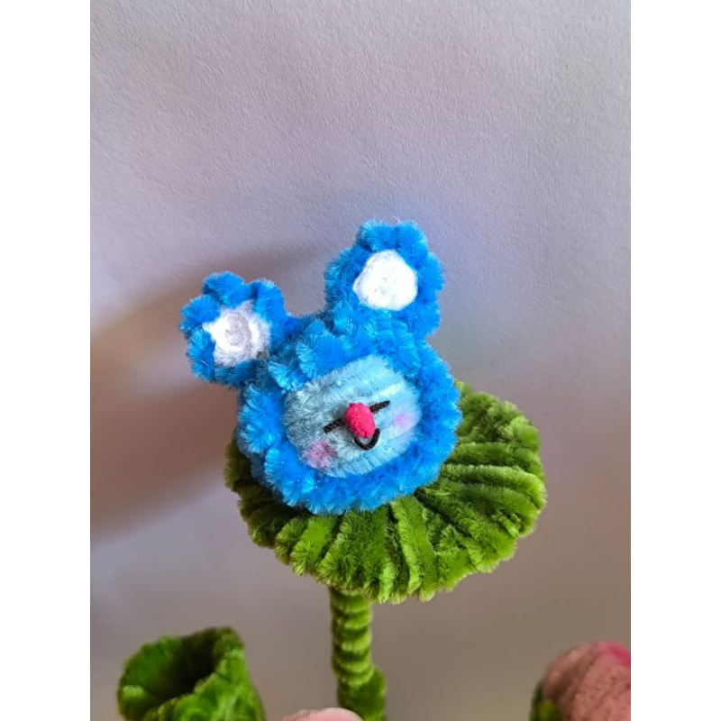 Gantungan Kunci Kawat Bulu Premium BTS BT21 Lucu Unik Murah