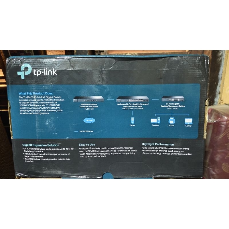 Switch Hub Gigabyte TP Link SG1024D bekas