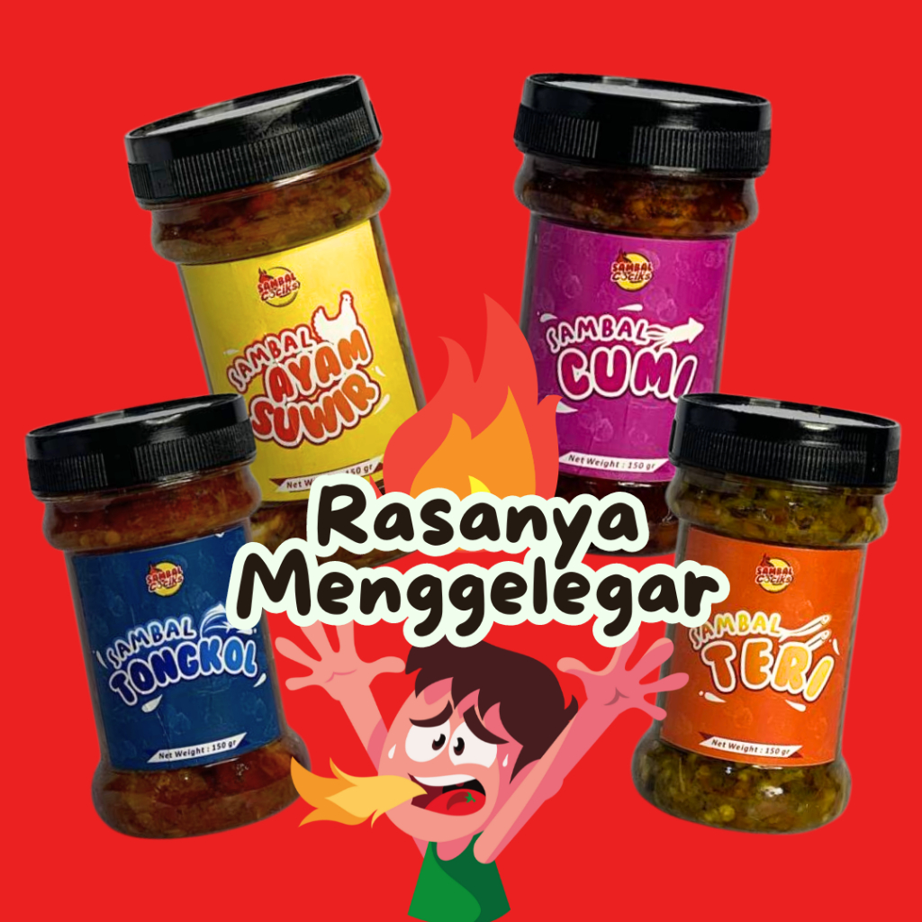

Sambal Cociks - Sambal Ayam Suwir, Cumi, Teri, Tongkol 150gr Enak
