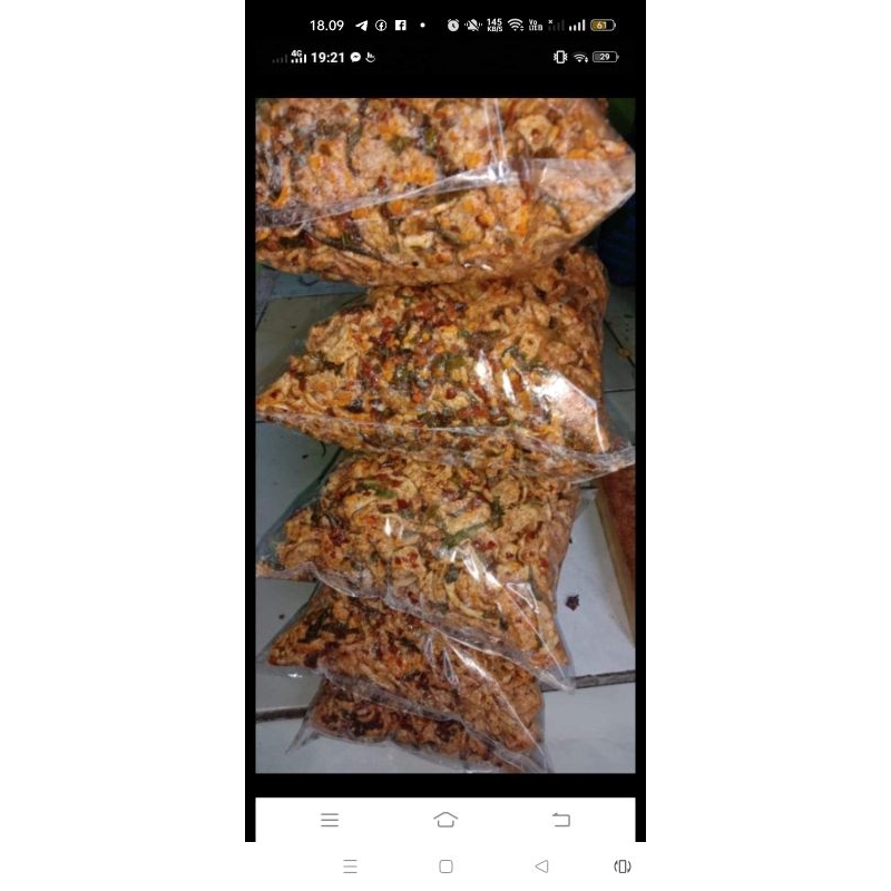 

basreng pedas daun jeruk 1kg 80 rb