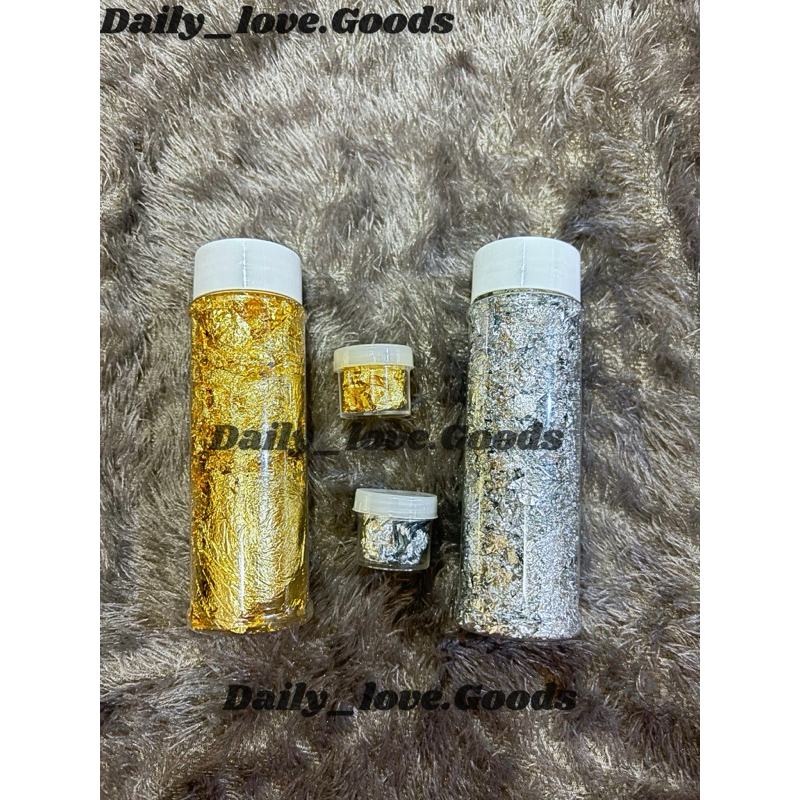 

Hiasan Kue Gold & Silver Leaf Edible / Edible Sprinkles / Edible Gold / Edible Silver