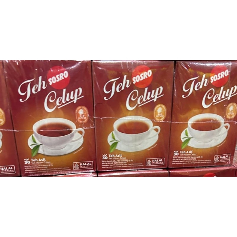 

Teh Celup Sosro / Teh Hitam Asli Isi 25, 30, 50