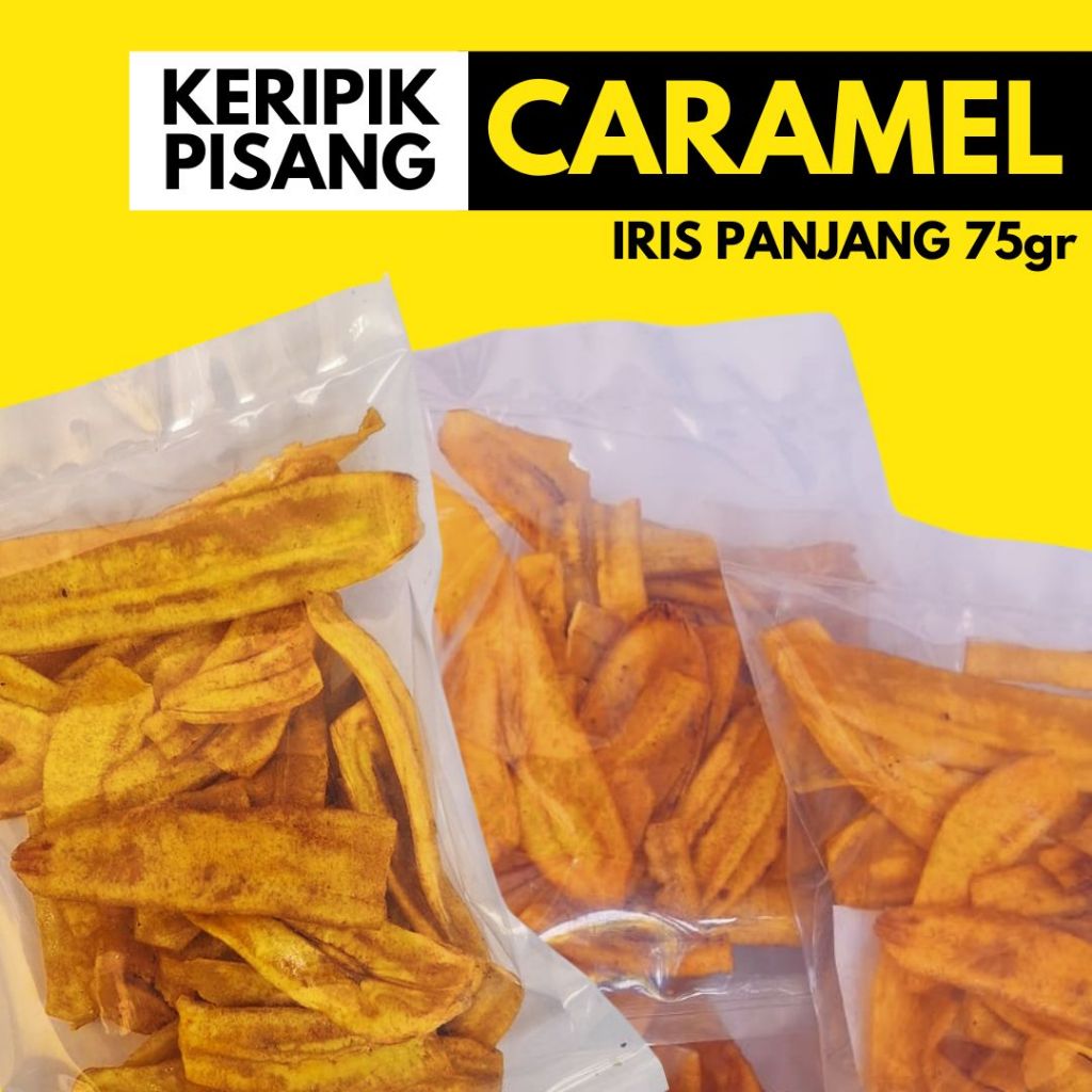 

KERIPIK PISANG MANIS CARAMEL 75 gram Halal PIRT